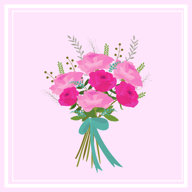 花束のイラスト
